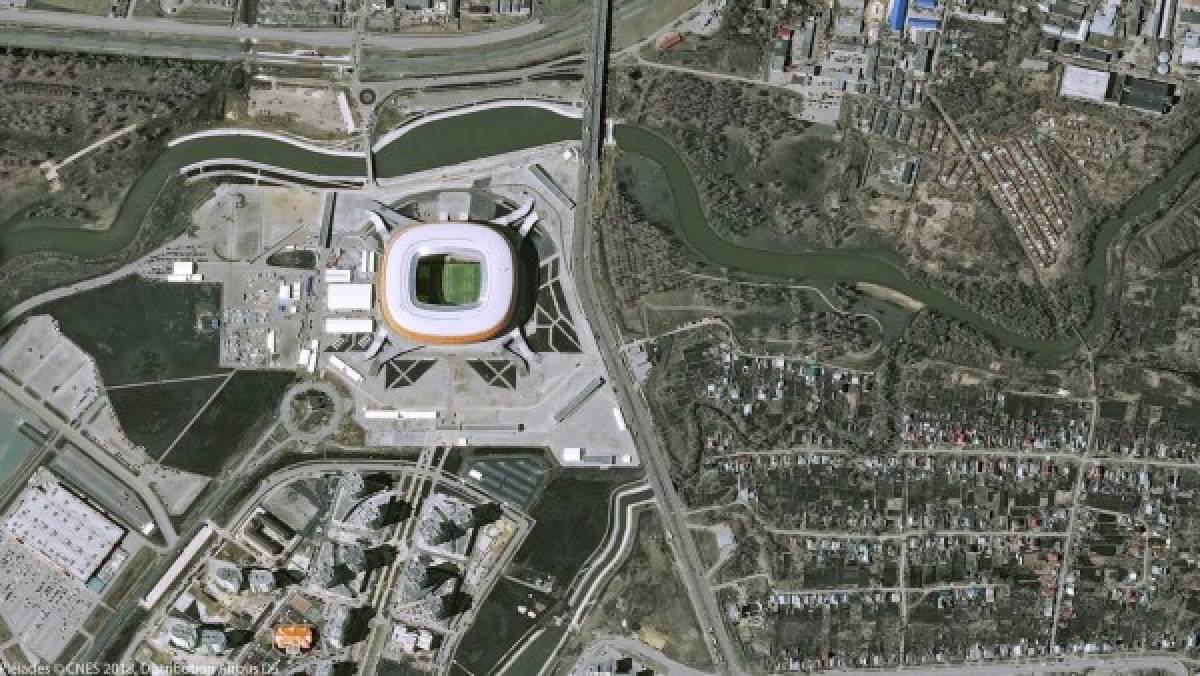 ¡Espectaculares! Así se ven desde el espacio los 12 estadios del Mundial de Rusia 2018