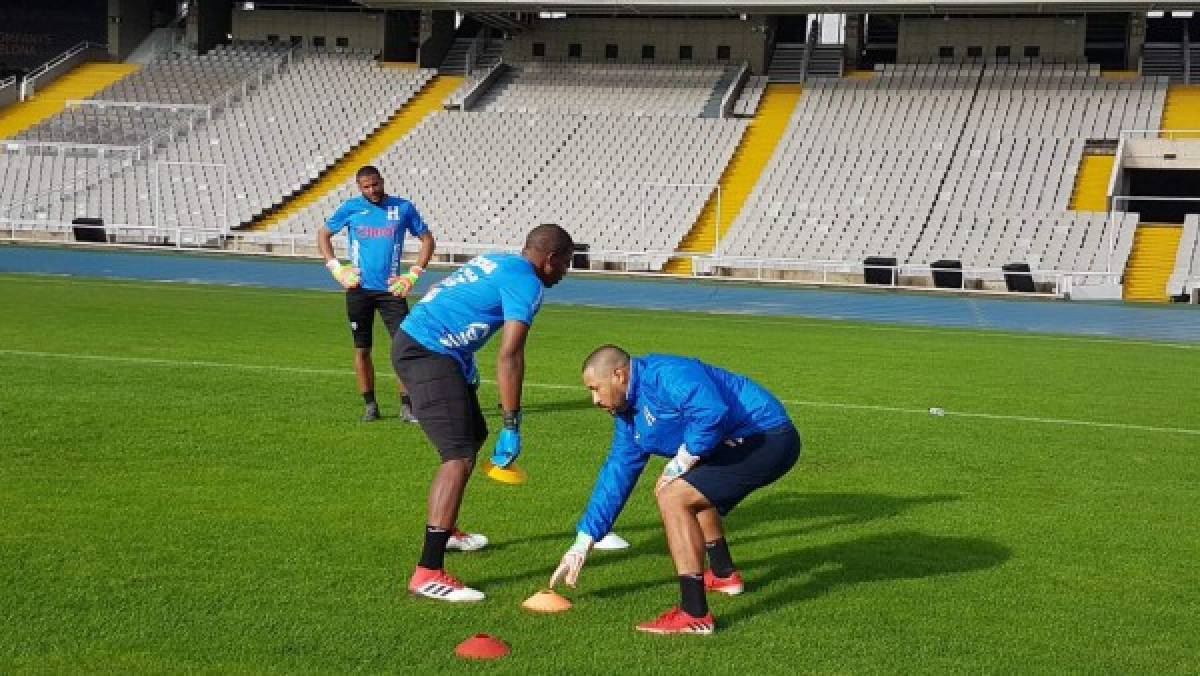 Las imágenes del entreno de Honduras en el Estadio Olímpico en Montjuïc, Barcelona