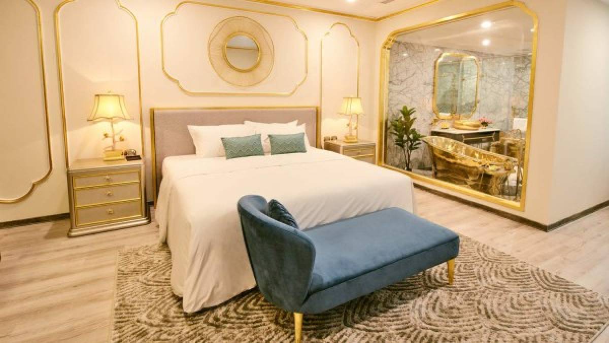 ¡De lujo! Así es el primer hotel del mundo completamente bañado en oro de 24 kilates