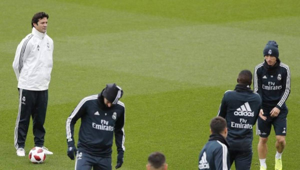 Con frío y tensión: Así fue el primer entrenamiento de Santiago Solari en el Real Madrid