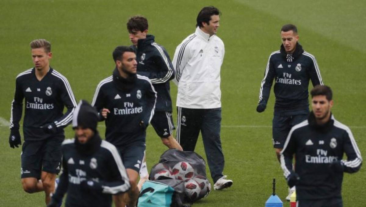 Con frío y tensión: Así fue el primer entrenamiento de Santiago Solari en el Real Madrid