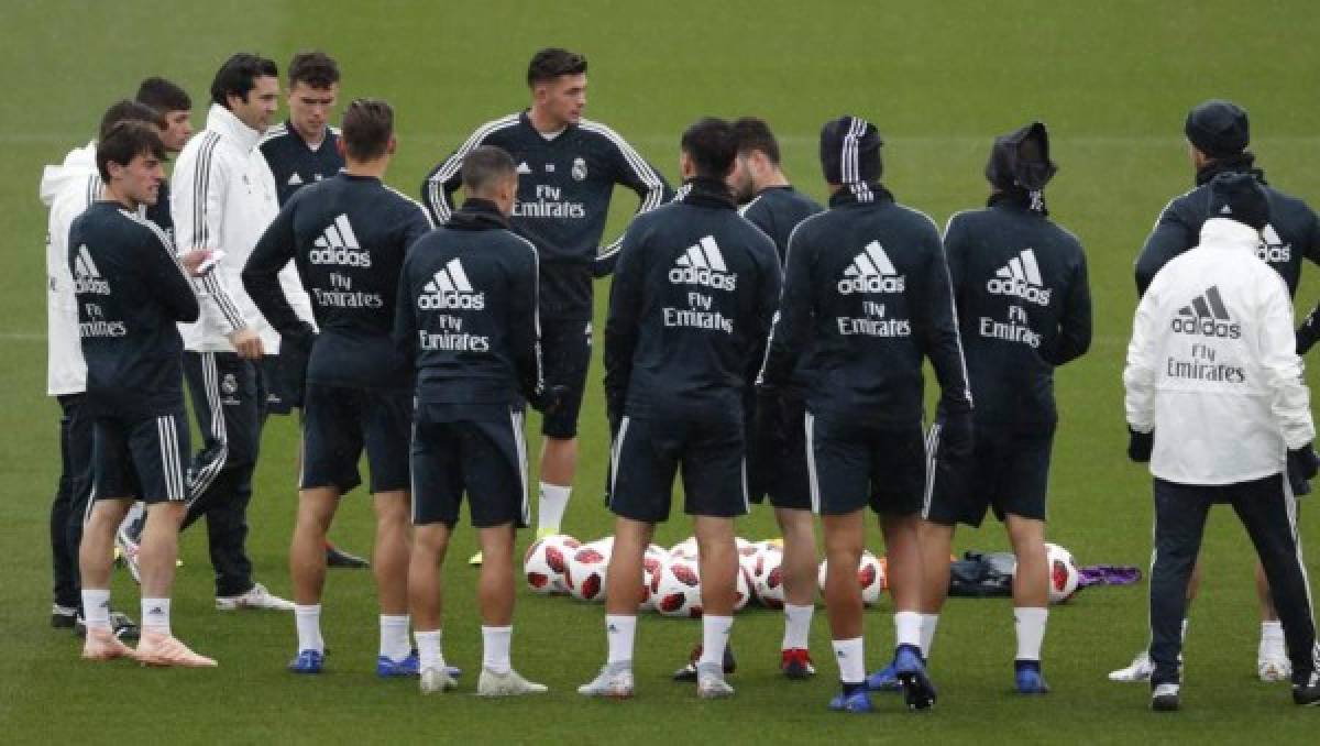 Con frío y tensión: Así fue el primer entrenamiento de Santiago Solari en el Real Madrid