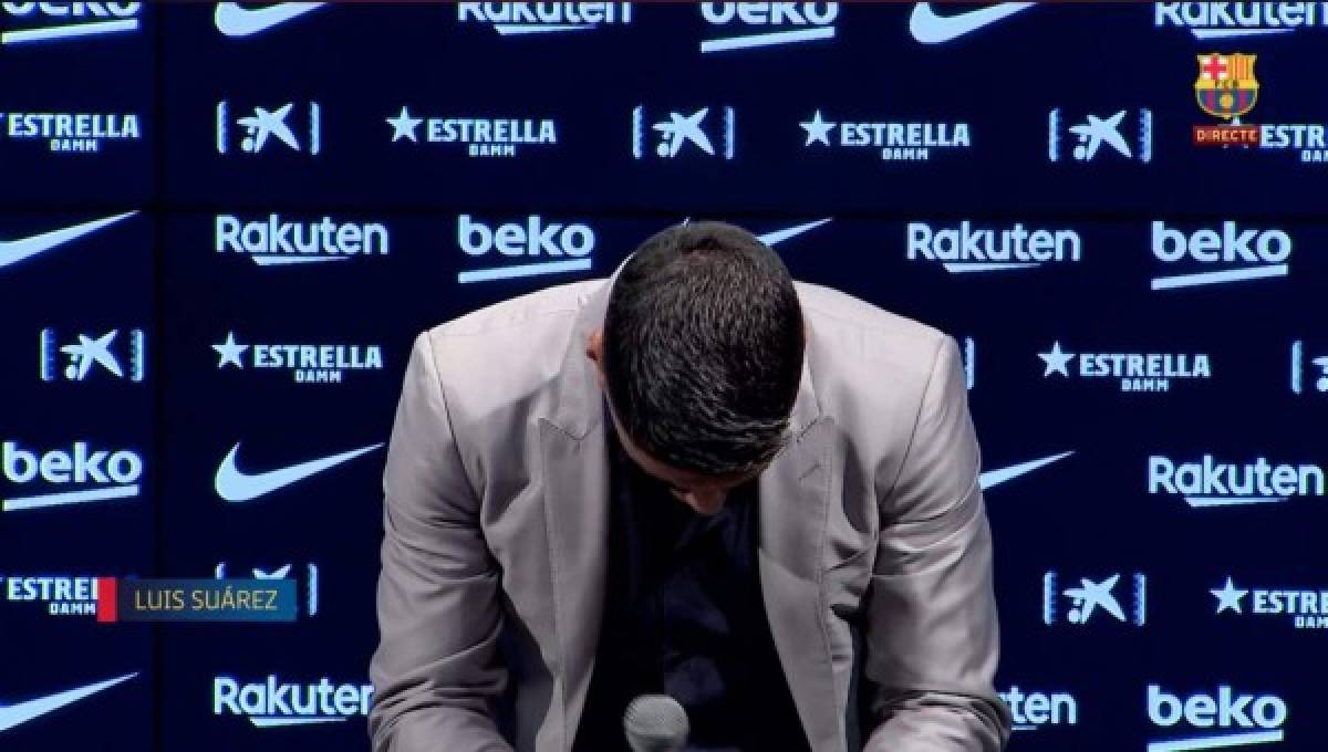 Lágrimas y dardos a la directiva del Barcelona: Así fue la despedida de Luis Suárez