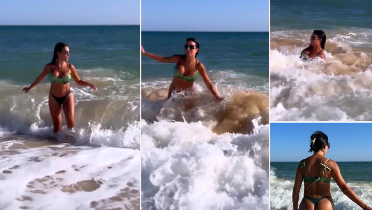 El video de Georgina Rodríguez en la playa que se hizo viral: “Cuando te crees invencible”