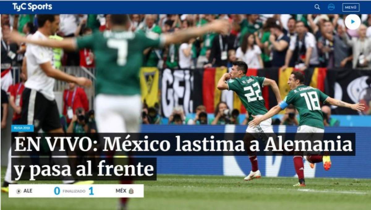 Locura mundial: Lo que dice la prensa por batacazo de México a Alemania en Rusia