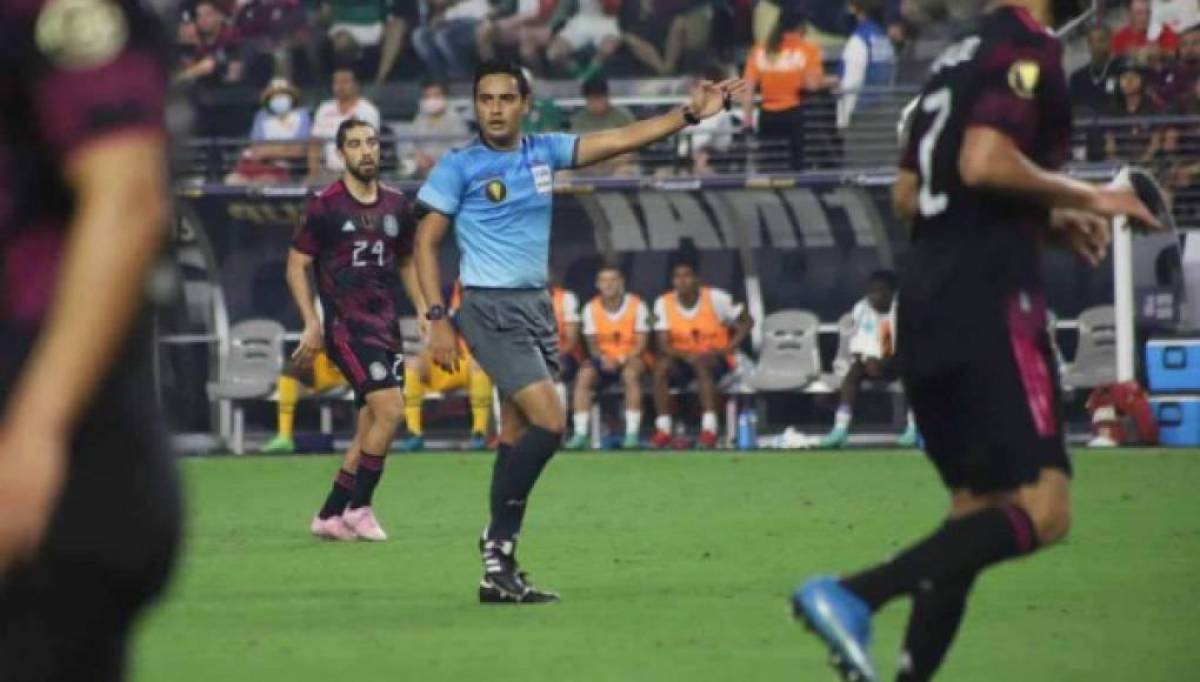 Said Martínez durante su actuación en la final de la Copa Oro 2021.