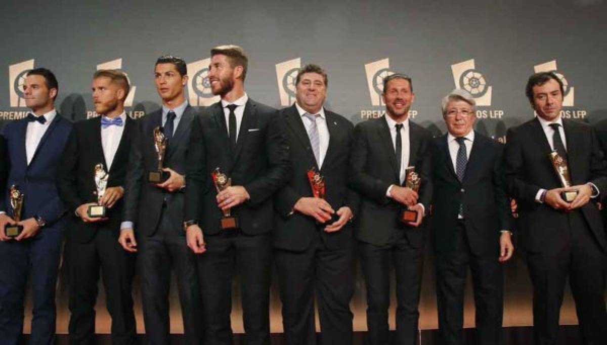 Cristiano se lleva tres premios en Gala de la Liga de España