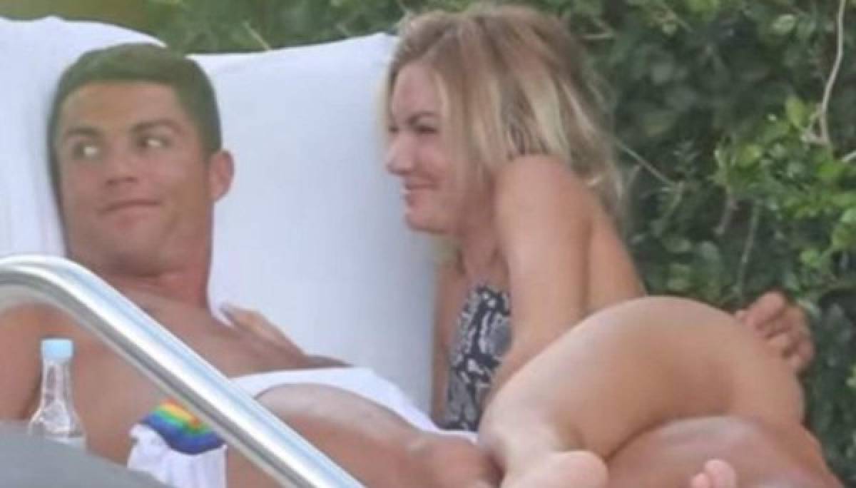 Captan a Cristiano Ronaldo en Miami Beach, con la espectacular rubia Cassandre Davis