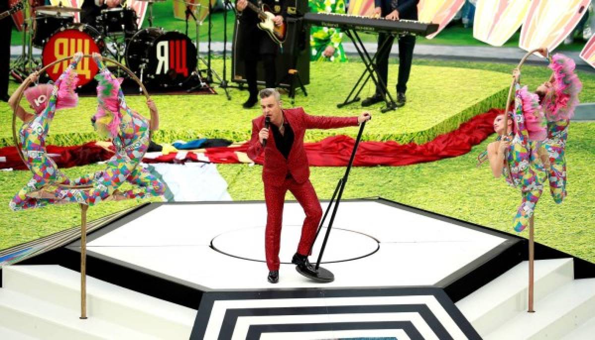 Robbie Williams se robó el show en la inauguración del Mundial Rusia 2018