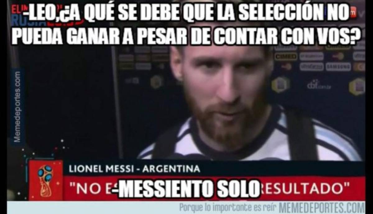 Los crueles memes contra Messi y Argentina que pueden quedarse sin Mundial