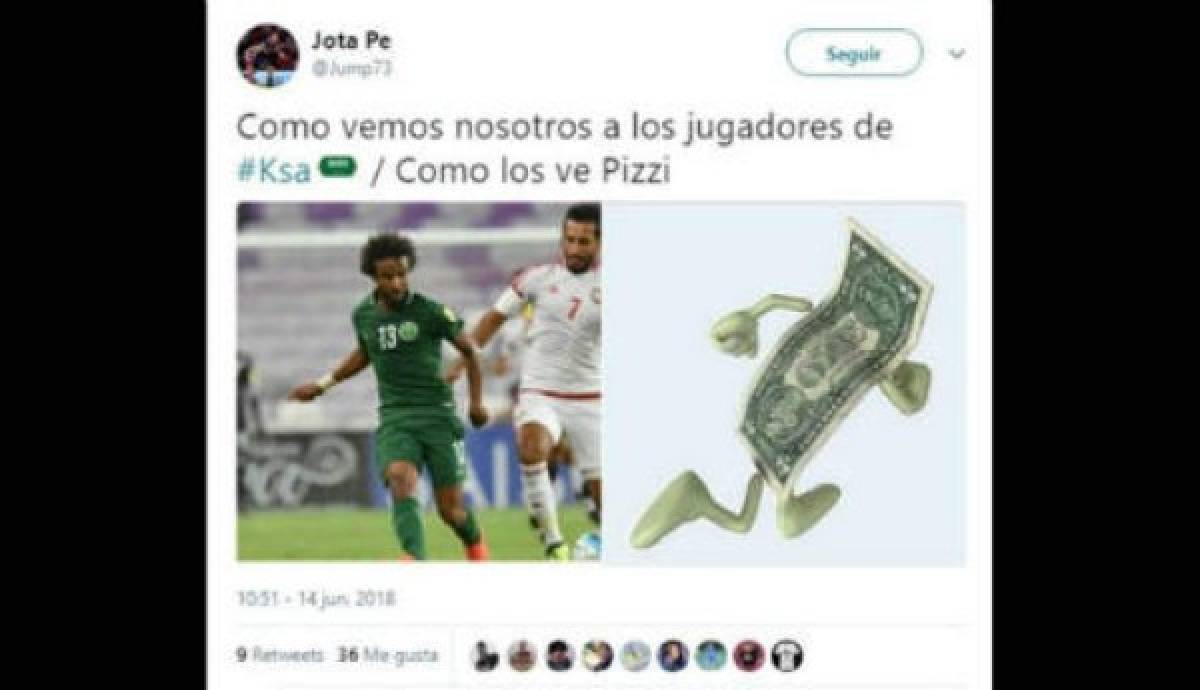 ¡Sin perdón! Arabia se come goleada y es víctima de terribles memes en Rusia 2018