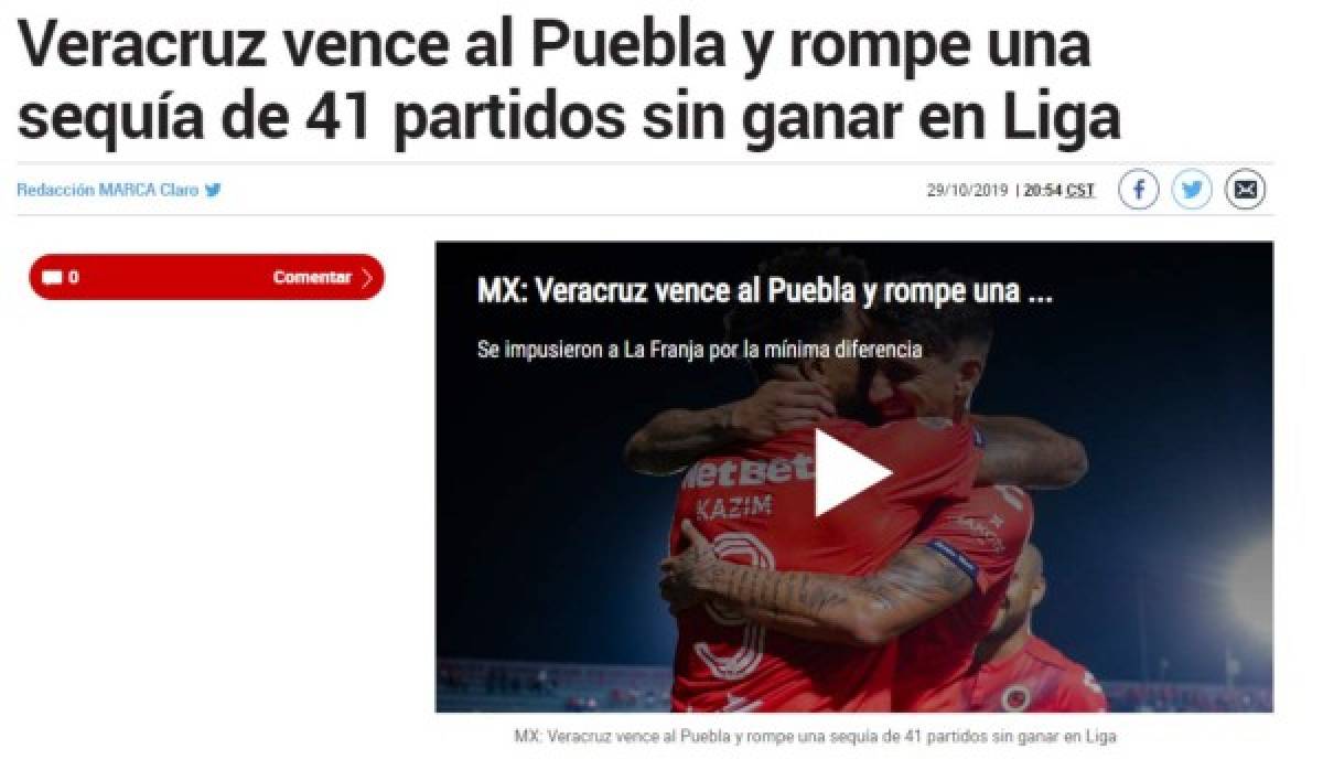Liga MX: Así reacciona la prensa y otros equipos tras el triunfo de Veracruz ante Puebla