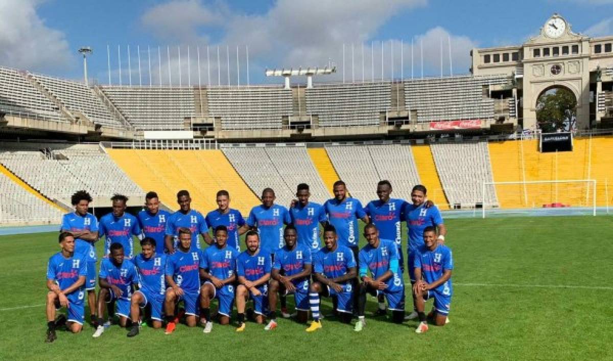 Las imágenes del entreno de Honduras en el Estadio Olímpico en Montjuïc, Barcelona