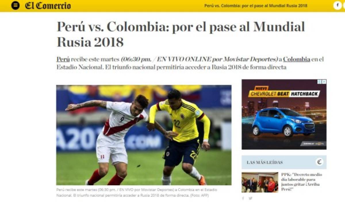 Así amanecieron las portadas en la última fecha para clasificar al Mundial de Rusia