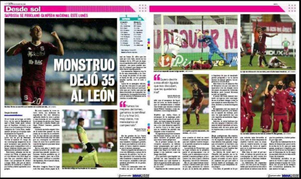 Prensa tica destroza al Alajuelense por su pobre juego y alaba la conquista de Centeno y Saprissa