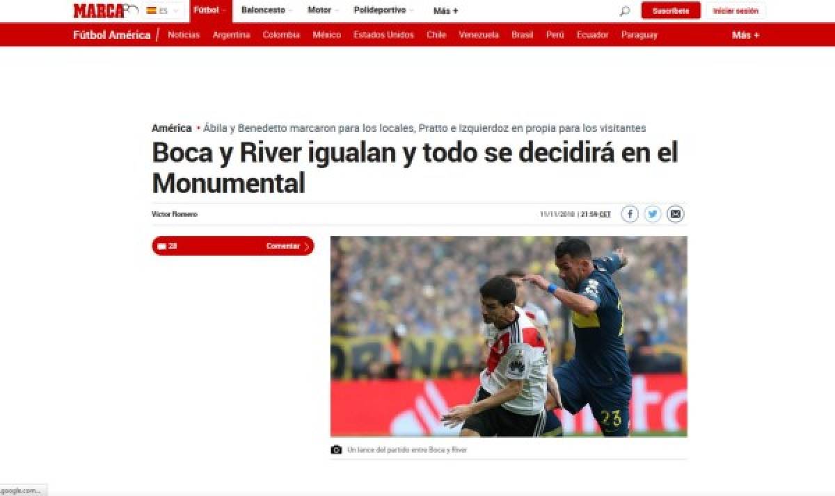 ¿River campeón? La guerra de portadas en el mundo tras la ida Boca Juniors - River Plate