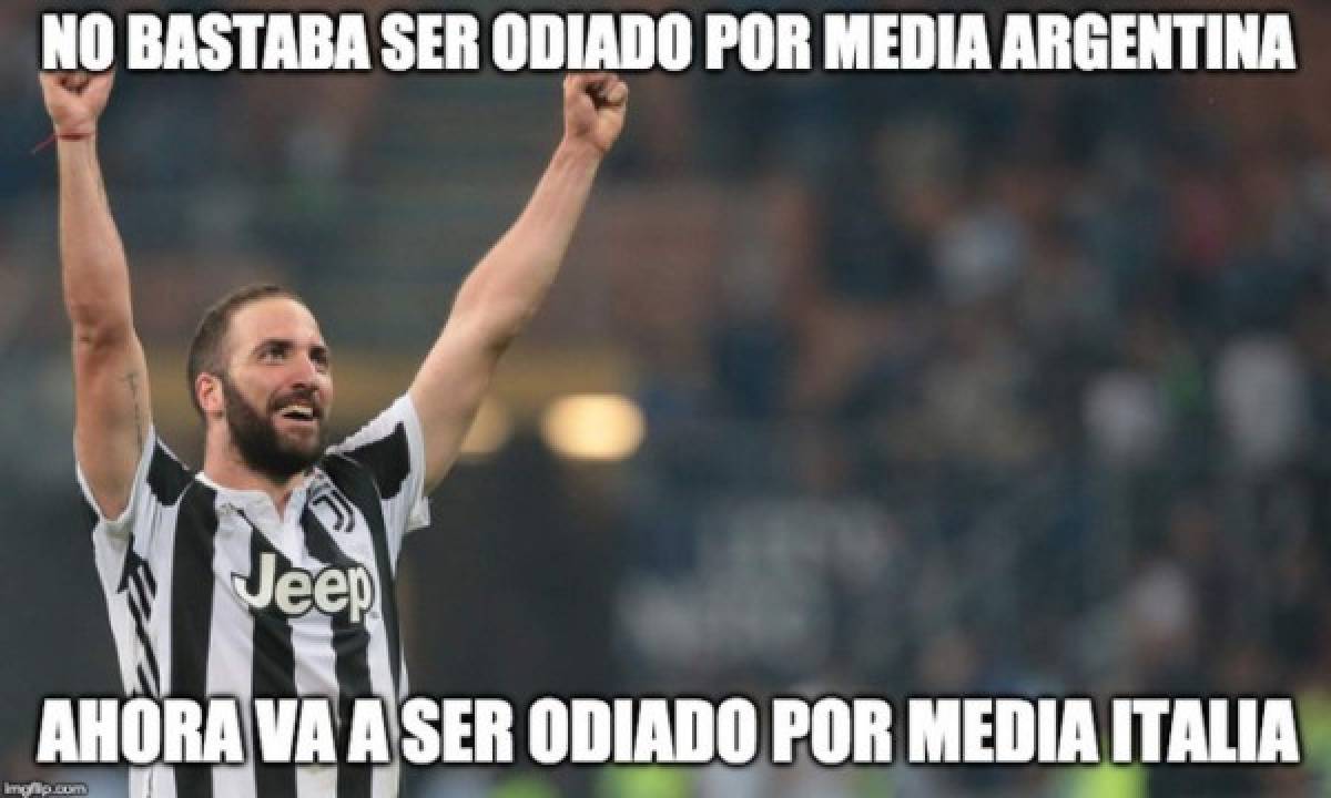 ¡No se salva! Higuaín y los divertidos memes tras su llegada al Milan