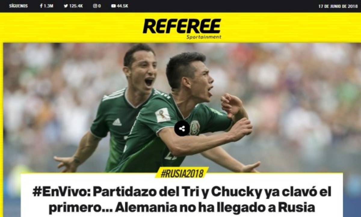 Locura mundial: Lo que dice la prensa por batacazo de México a Alemania en Rusia