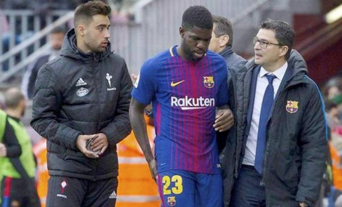 El francés Samuel Umtiti, ocho semanas de baja por lesión