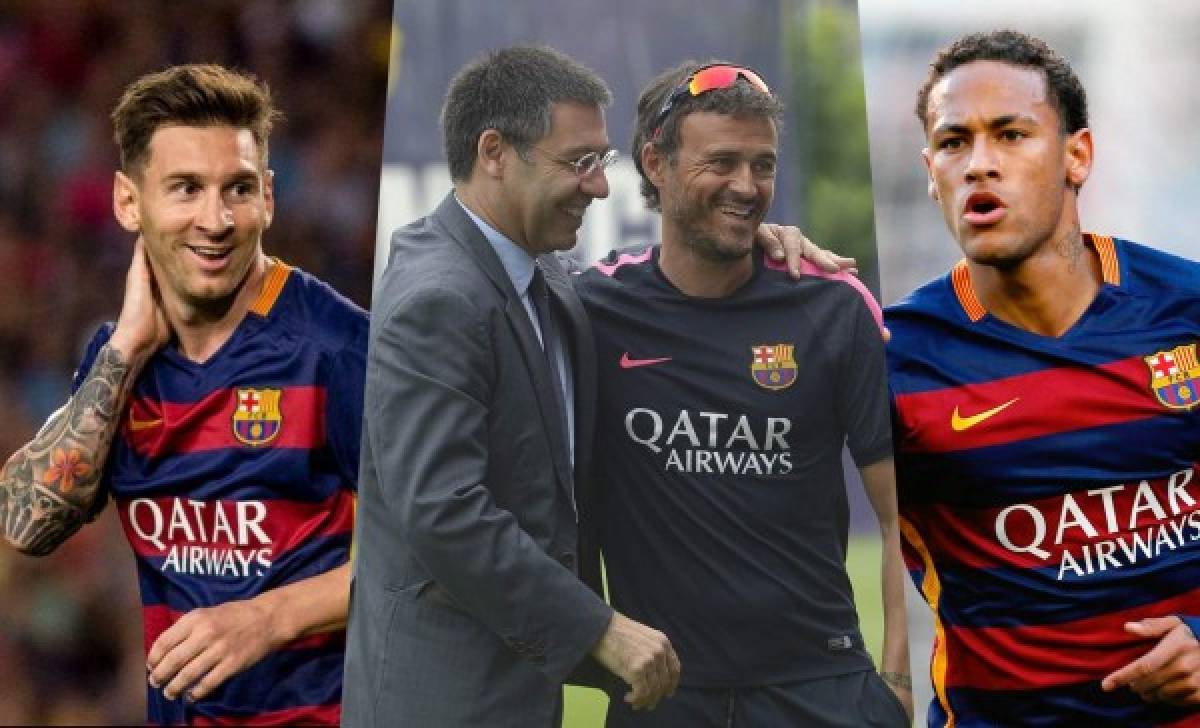 Josep Bartomeu felicita a Messi, Neymar y Luis Enrique por las nominaciones