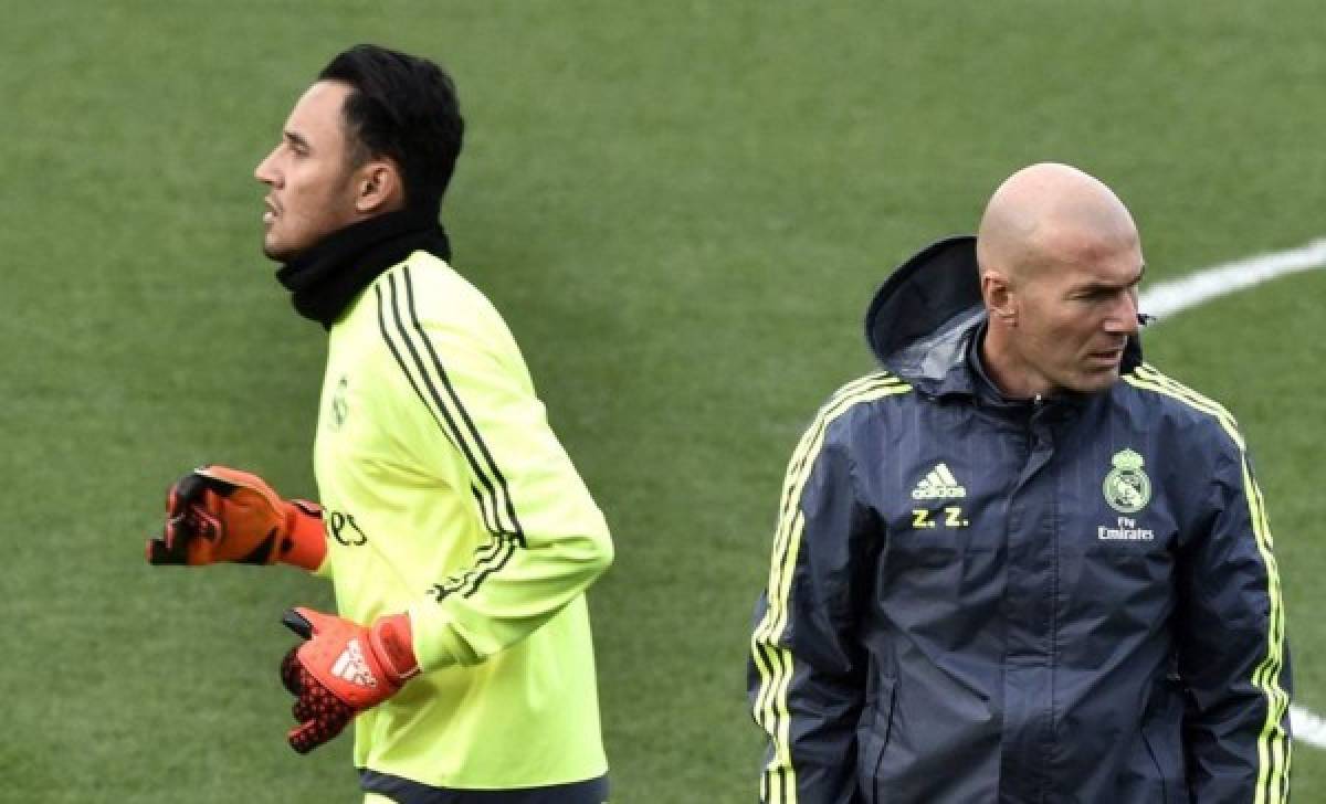 Zidane: 'Lo bueno de Keylor es que nunca se rinde'