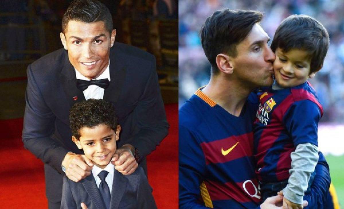 ¿Cuánto tiempo es mayor el hijo de Cristiano que Thiago Messi?