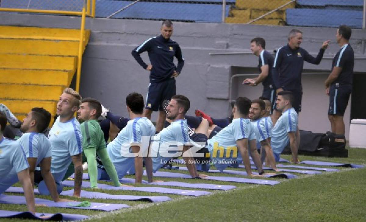 FOTOS: Así fue el primer entrenamiento de Australia en San Pedro Sula