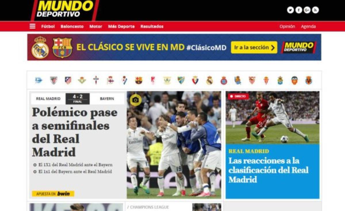 Lo que dice la prensa mundial sobre el polémico pase a semis del Real Madrid