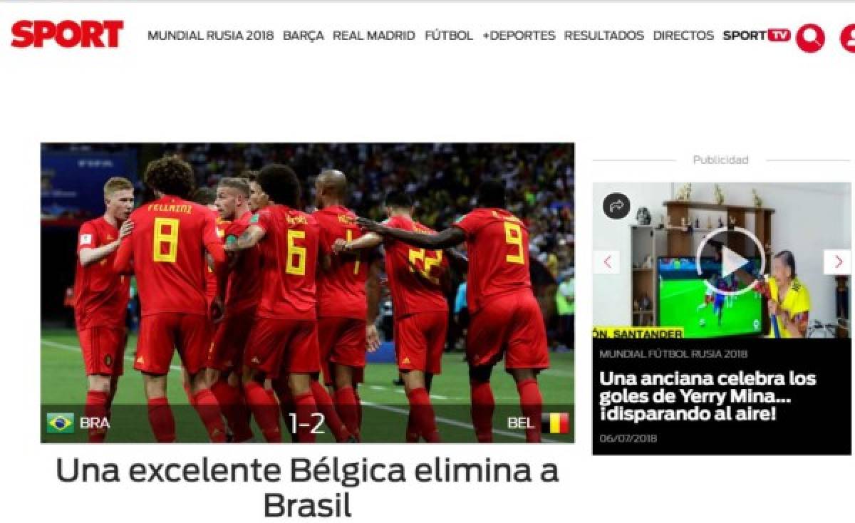 PORTADAS: Así titulan los medios argentinos el fracaso de Brasil ante Bélgica