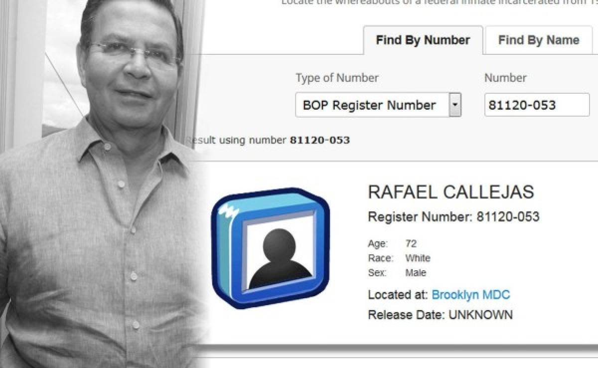 Rafael Callejas es el preso 81120-053 en la cárcel de Brooklyn