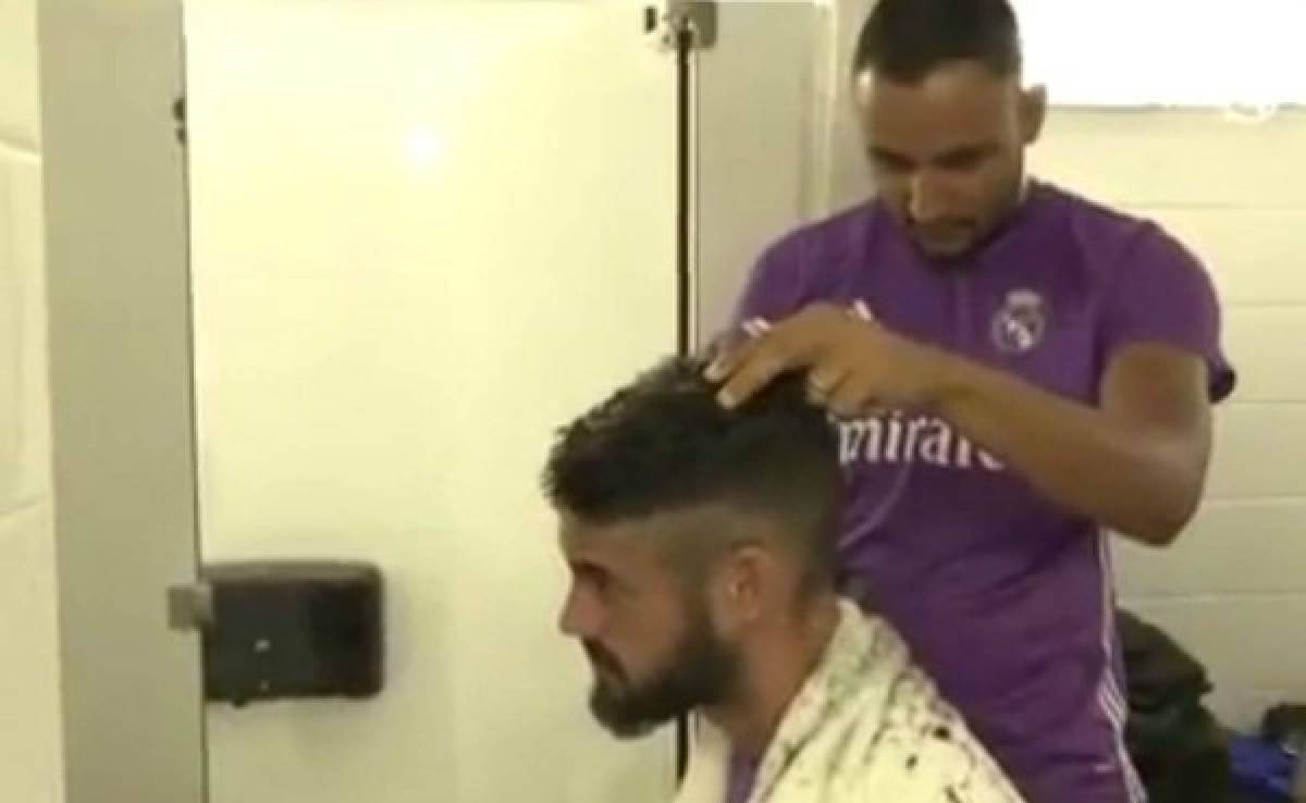 VIDEO: Keylor Navas ahora le cortó el pelo a Isco durante la pretemporada del Real Madrid