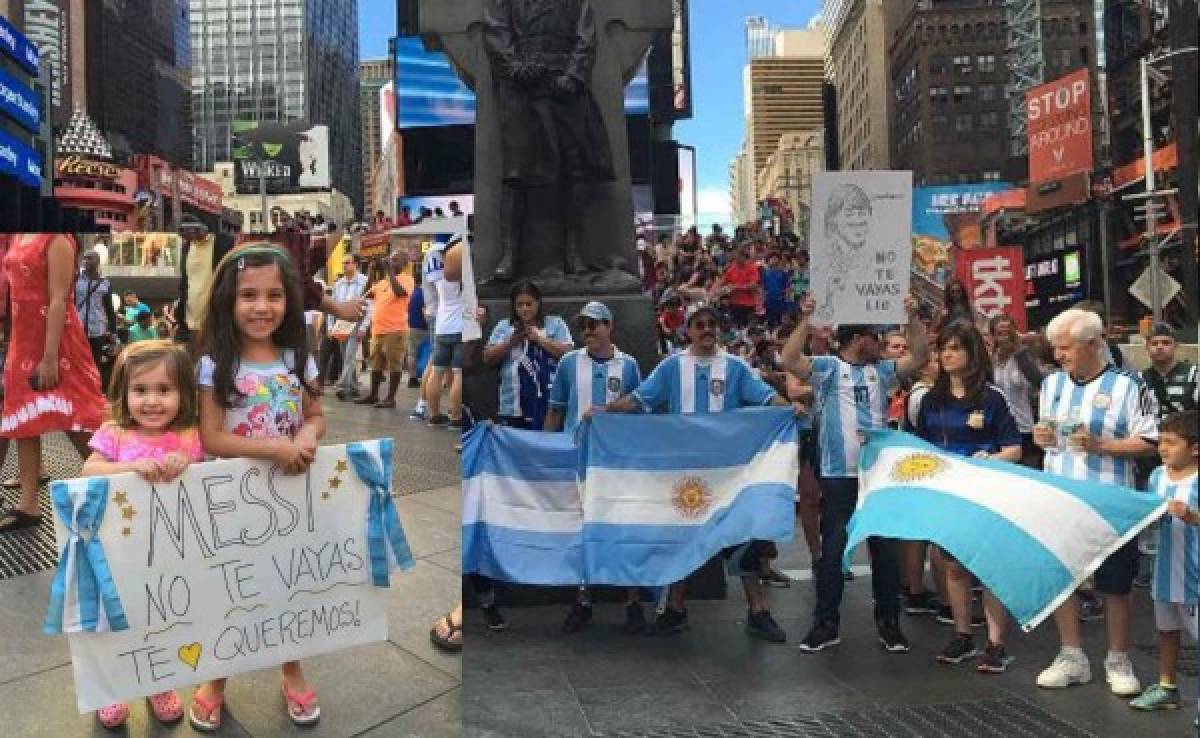 Argentinos salen a las calles a pedirle a Messi que no se vaya