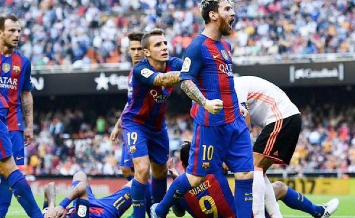 Critican la actitud de Messi y sus compañeros por el botellazo en Mestalla