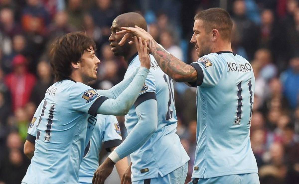 Manchester City venció con sufrimiento al Aston Villa