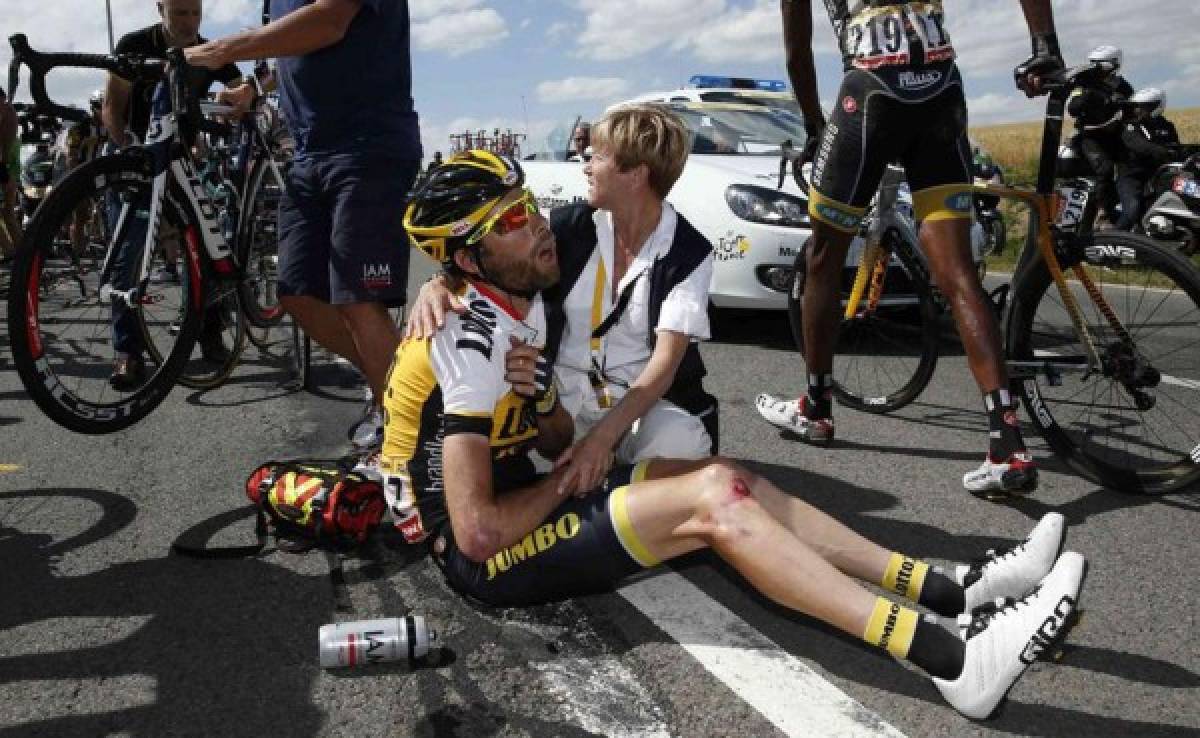 Terrible caída se vivió en tercera etapa del Tour de Francia