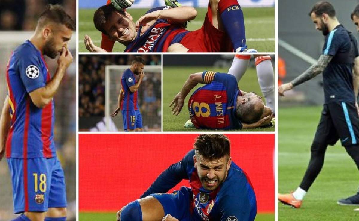 Fotos: El peor castigo para el Barcelones en la presente temporada, las lesiones