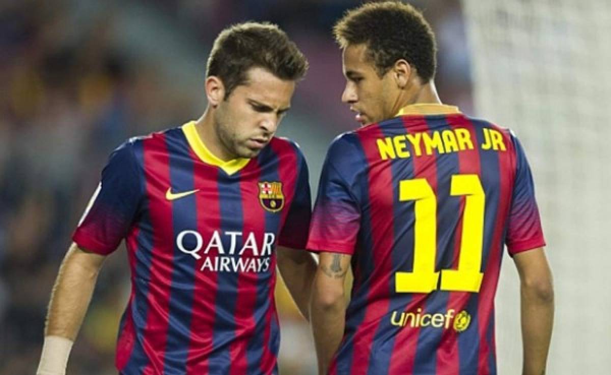 VIDEO: Así fue el tenso encontronazo de Neymar con Jordi Alba