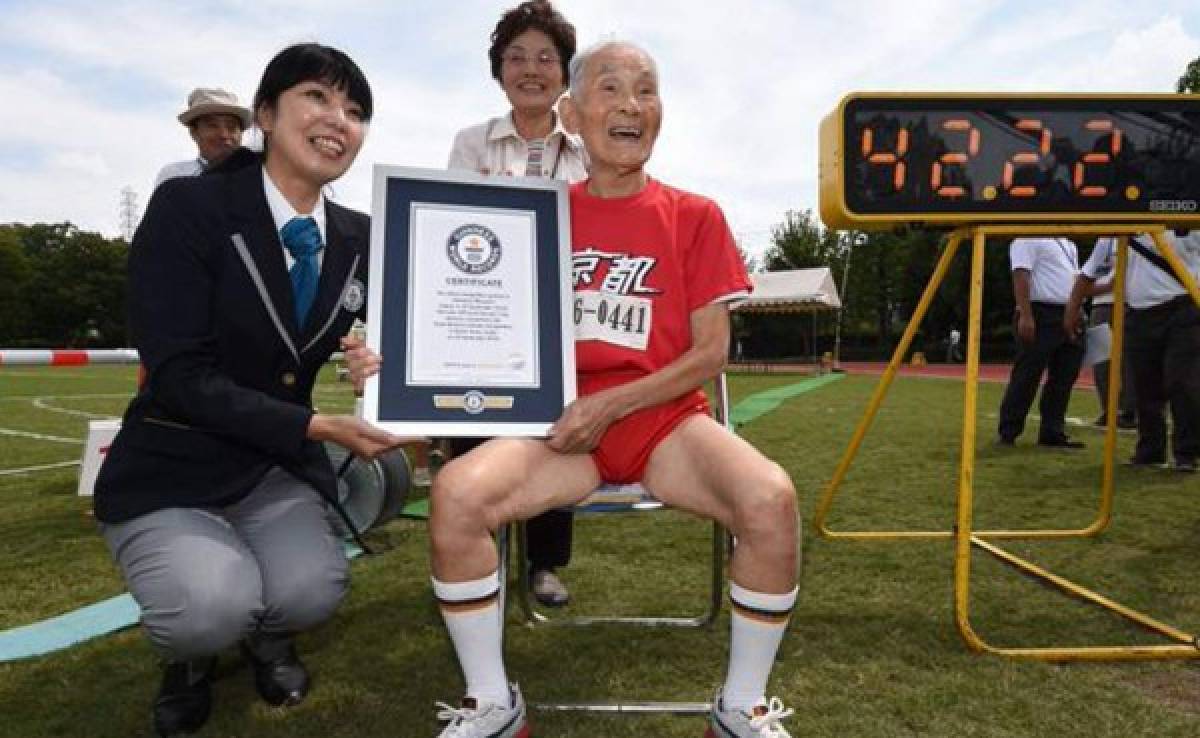 Japonés de 105 años fijó el primer récord de los 100 metros con esta edad