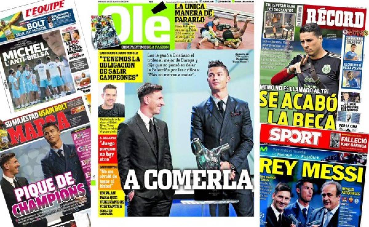 Las portadas de principales diarios deportivos del mundo para hoy viernes