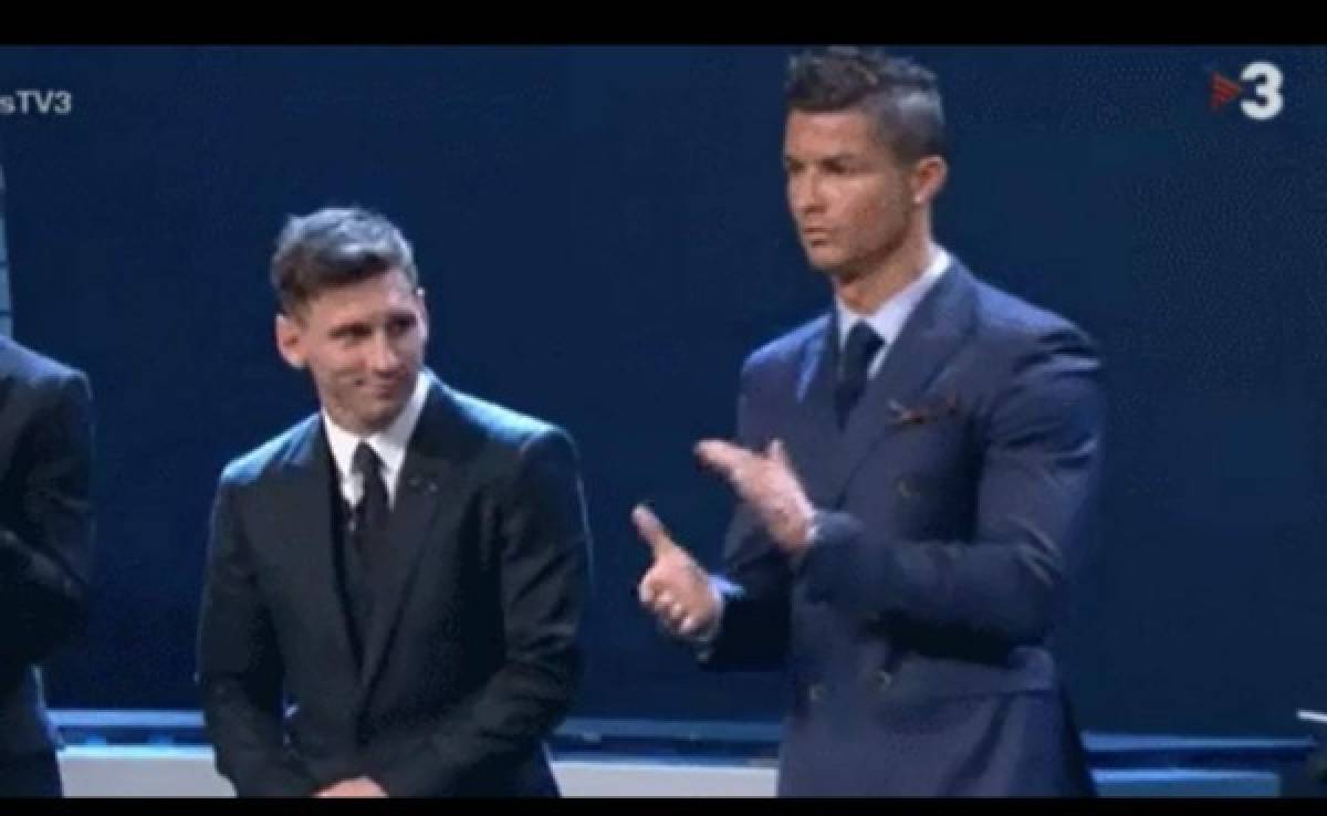 Cristiano Ronaldo aplaudió a Messi al ser elegido como el mejor de Europa
