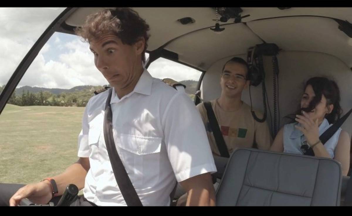VIDEO: La broma de Rafael Nadal como piloto de helicóptero