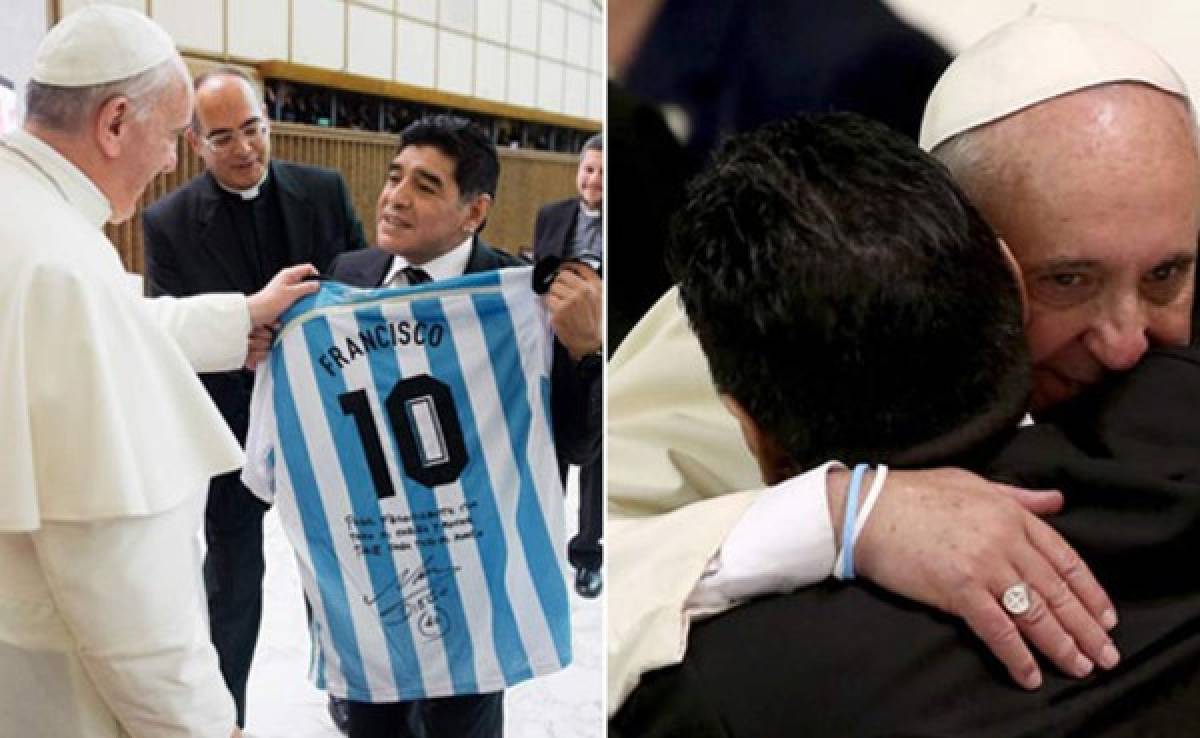 Maradona: 'Este Papa es humano, al otro le tuve que besar el anillo'