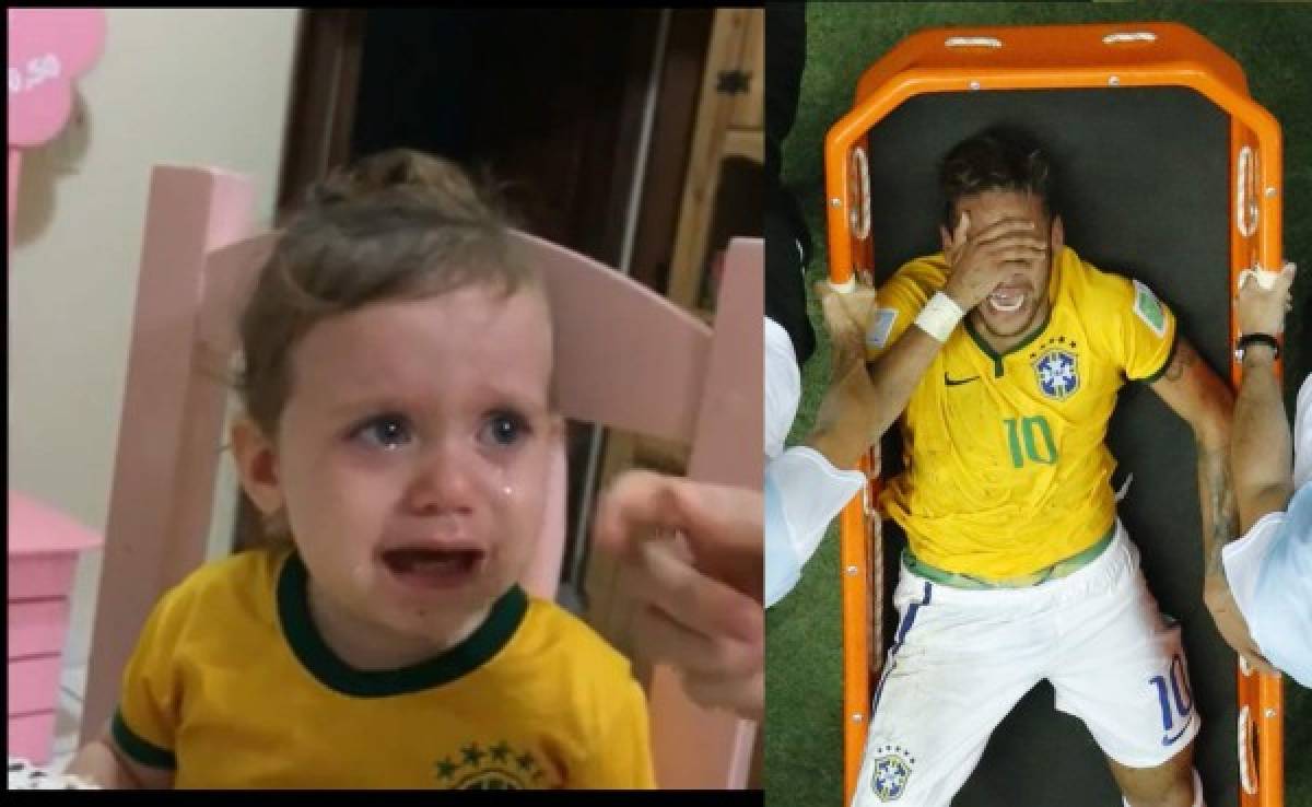 VIDEO: Bebé llora por la lesión de Neymar
