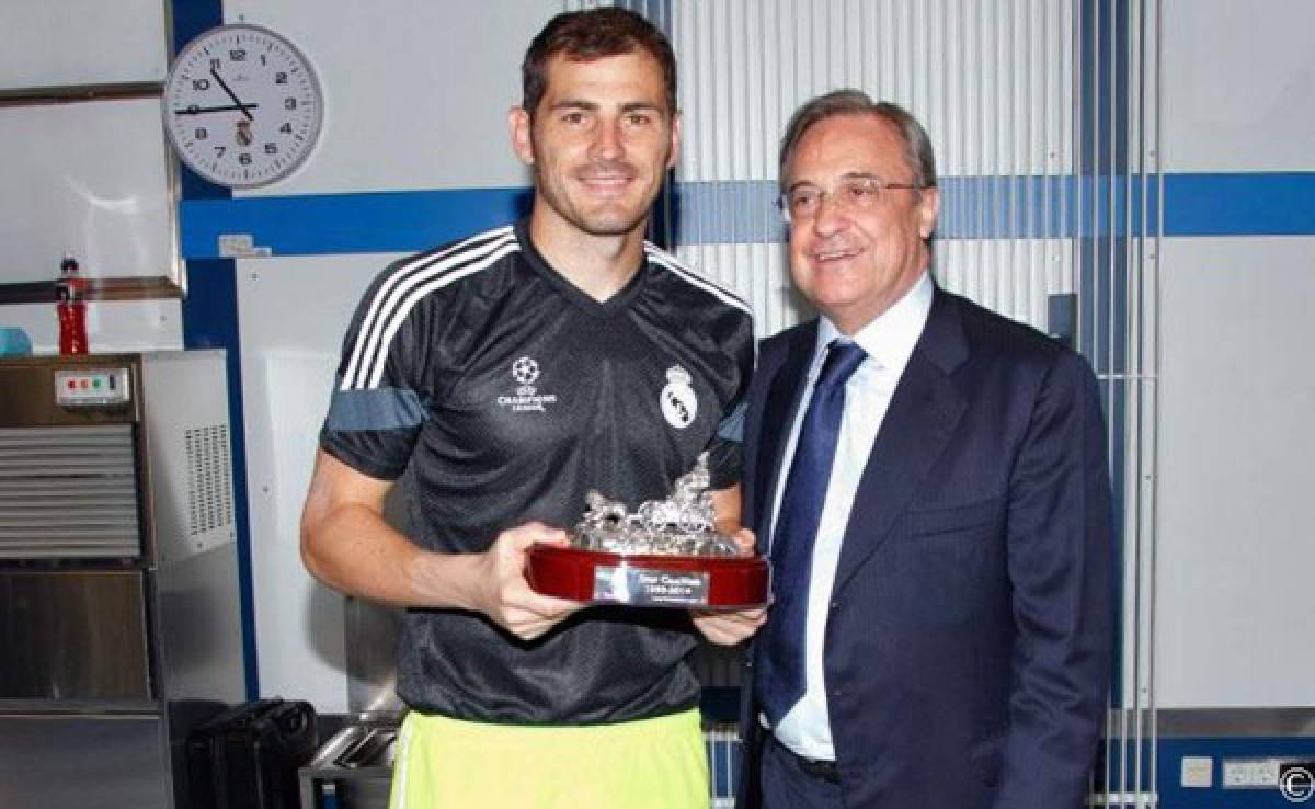 Florentino Pérez reconoce los 15 de Iker Casillas en Real Madrid