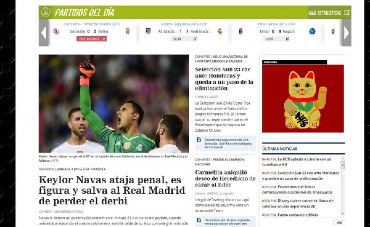 Prensa tica: 'Costa Rica consuma fracaso en el Preolímpico'
