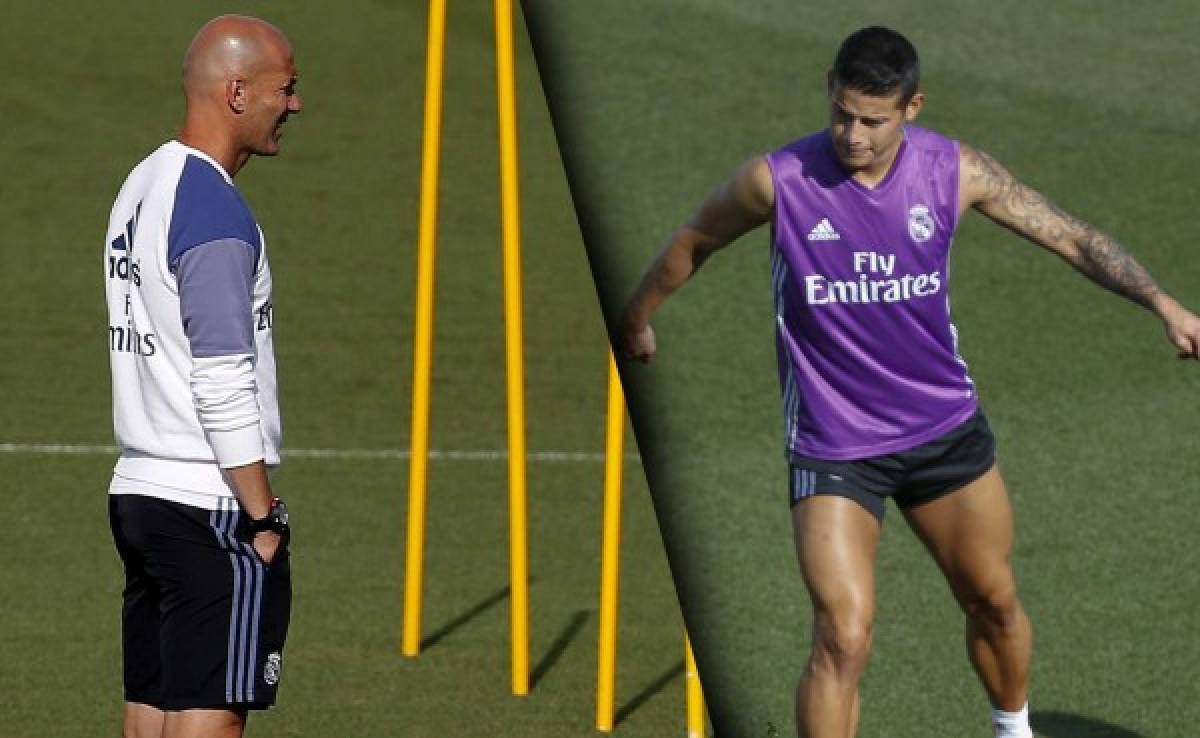 Zidane: 'A veces contesto y parece que quiero que James Rodríguez se vaya'