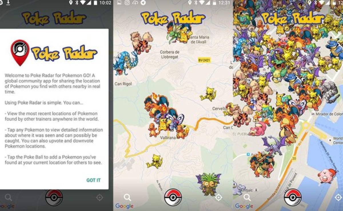 Poke Radar, la aplicación que te ayuda a encontrar los pokemons