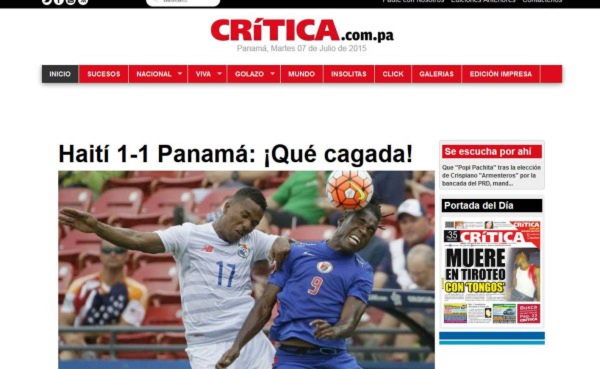 Prensa panameña reacciona decepcionada: '¡Qué cag...'!