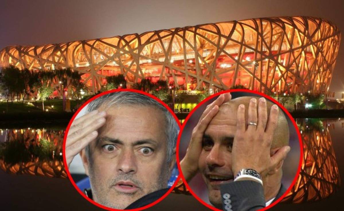 Mourinho y Guardiola se asustaron al ver engramillado del estadio Nido de Pájaros
