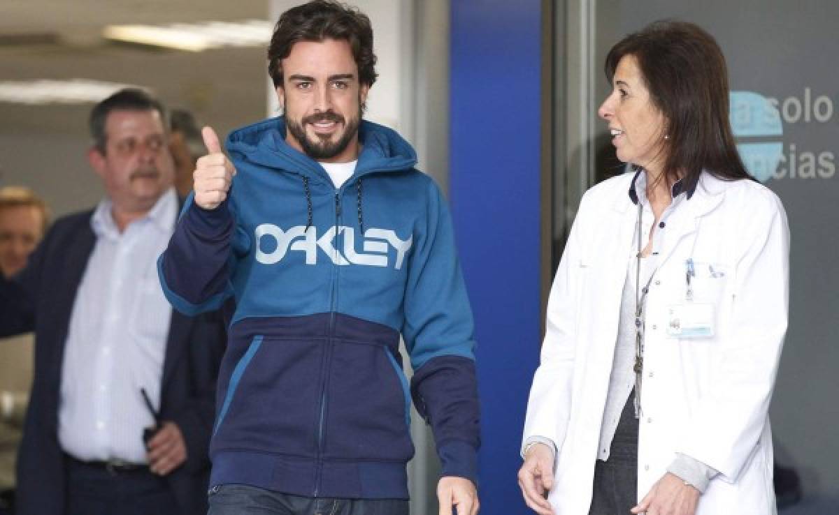 Alonso recibe el alta hospitalaria y le dice adiós a la temporada